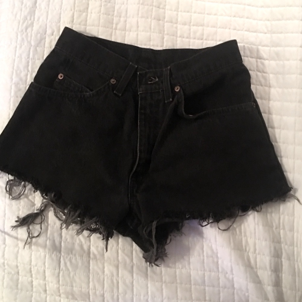 Black Levi jean shorts